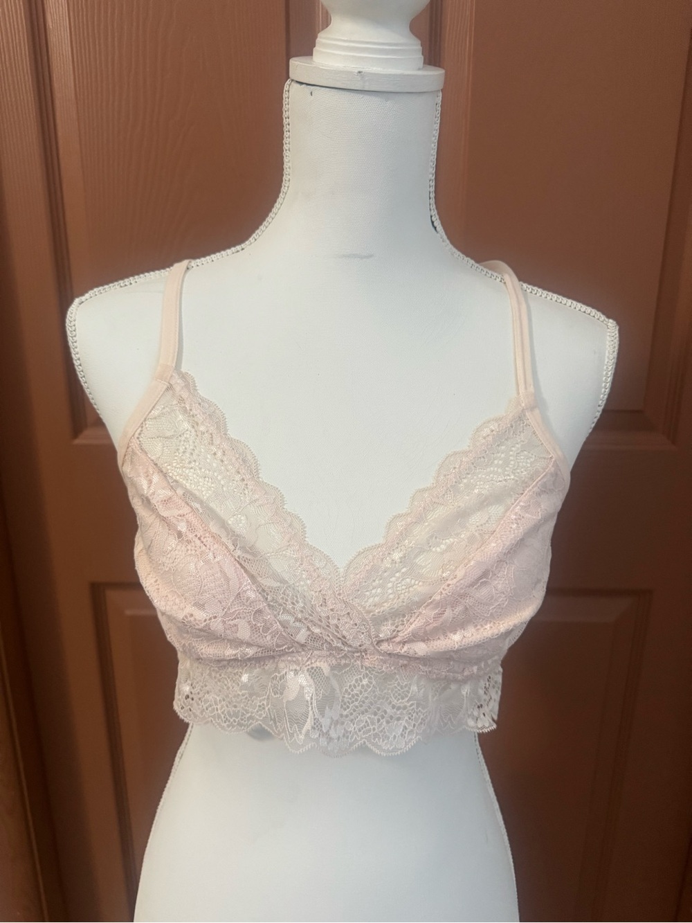 Laura Ashley Pale Blush Lace Bralette